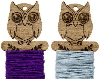 Wooden needlework floss keeperFloss BobbinThread HolderYarn KeeperEmbroidery Floss KeeperSet of 6