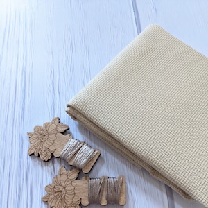 14ct  Aida Cross Stitch Premium Fabric/Wichelt-Permin Aida Fabric for counted cross stitch - Beautiful Beige color
