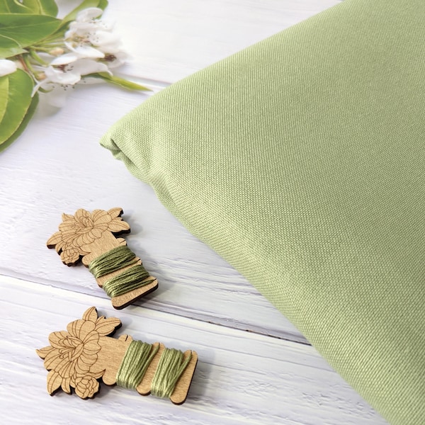 32ct Dark Olive  Lugana Murano Evenweave Fabric by Zweigart