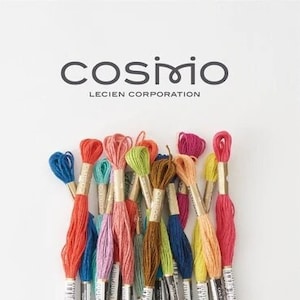 COSMO Cotton Embroidery and Cross Stitch Cotton Thread, Size 25/ Embroidery Floss, Quilting, Punch Needle, Cross Stitch/Lecien, Japan image 7