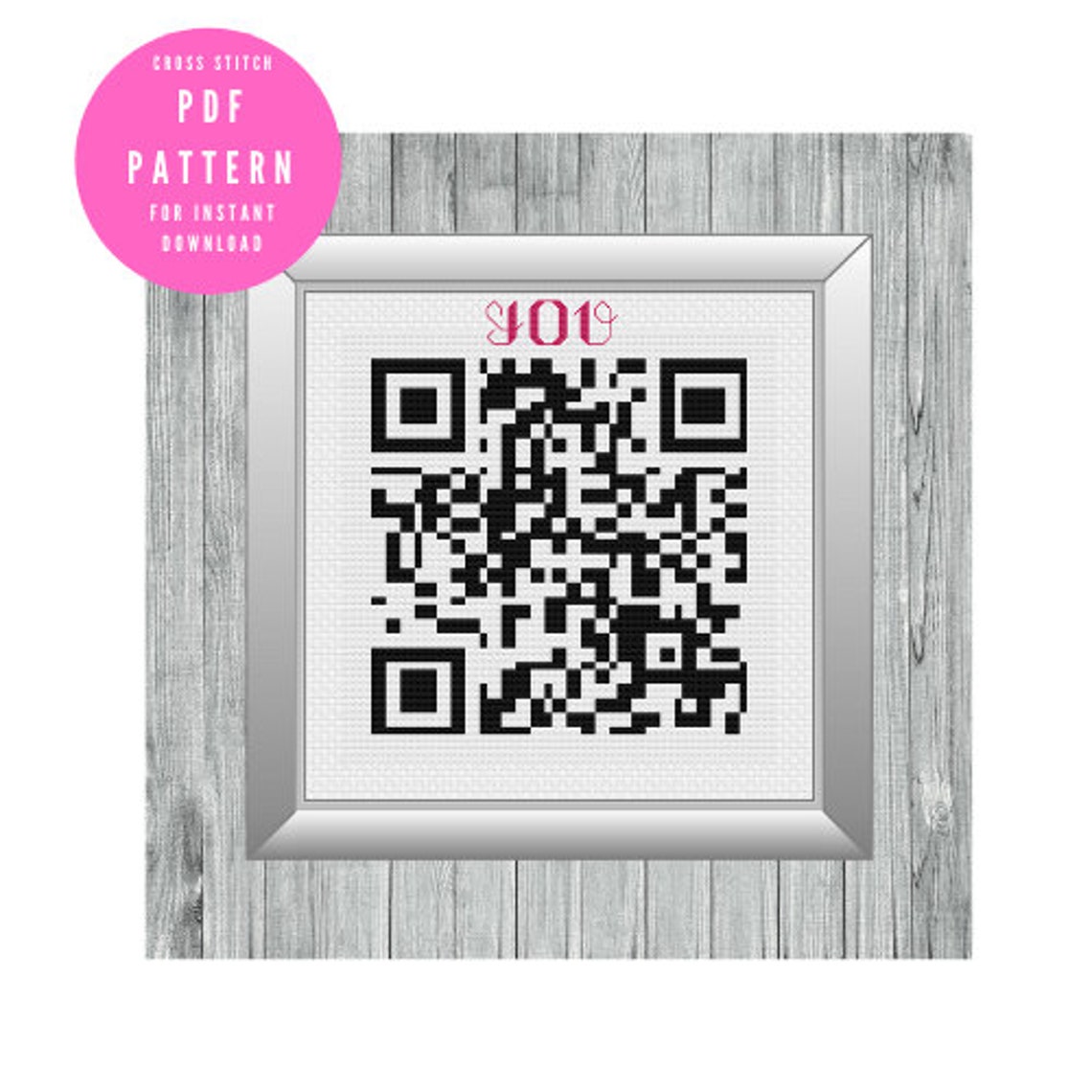 QR Code Cross Stitch Pattern Life Quote/ Motivational Etsy