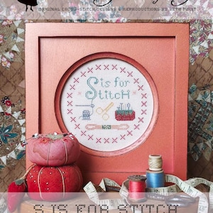 Heartstring Samplery - &quot;S Is For Stitch&quot; Printed Cross Stitch Chart/2025 Nashville Market Exclusive/Ready to ship