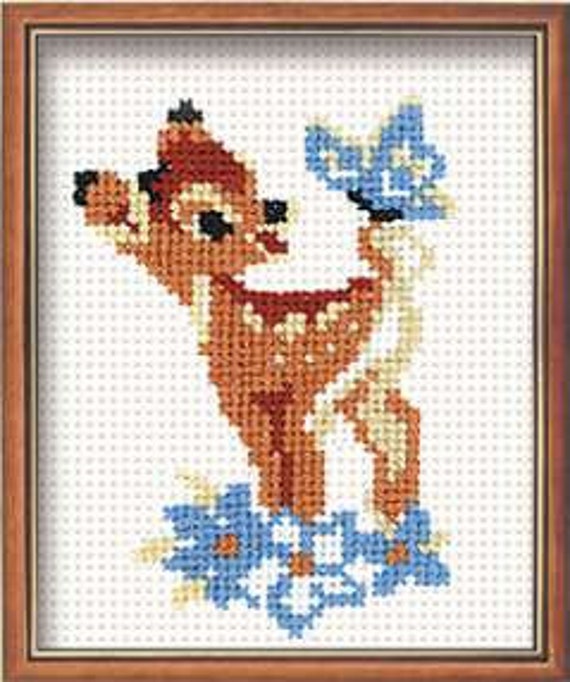 Bambi Riolis Cross Stitch Kit/ Counted Cross Stitch Kit for Kids/full DIY Cross  Stitch Kit for Beginners 