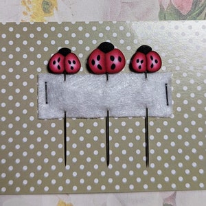 2023 Nashville Needlework Market New release from Puntini Puntini  -  Pins set &quot;Ladybugs&quot;/Ready to ship