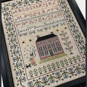 Jane Williams 1838 - Cross Stitch Chart by The Scarlett House/ Needlework MarketPlace 2024/ Ready to ship