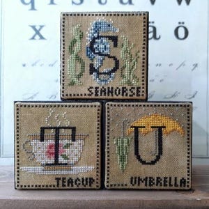 Puntini Puntini  -  “When I Think of &quot;S,T,U&quot; Printed Cross Stitch Chart /Ready to ship
