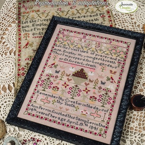 2023 Nashville Needlework Market New release from Jeannette Douglas Designs -  &quot;Ann Perrin 1841&quot; Chart /Ready to ship