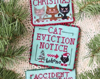 Lindy Stitches - "Cats Love Christmas" Chart/ Expo 2020 Release/Cross Stitch Chart