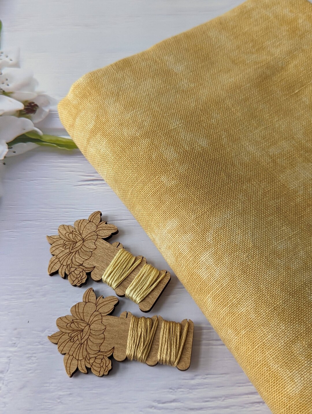 33ct Hand-dyed Linen by Atomic Ranch Fabrics - “tombstone