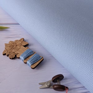 18ct  Aida Cross Stitch Premium Fabric/Zweigart Aida Fabric for counted cross stitch - Light Blue