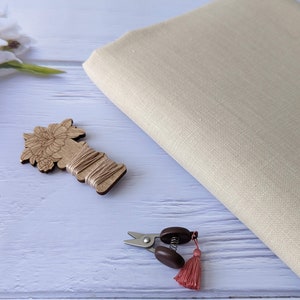 40ct Zweigart Newcastle Linen Cross Stitch Fabric/Linen Fabric for counted cross stitch/ Cross stitch Embroidery fabric -  Sand color