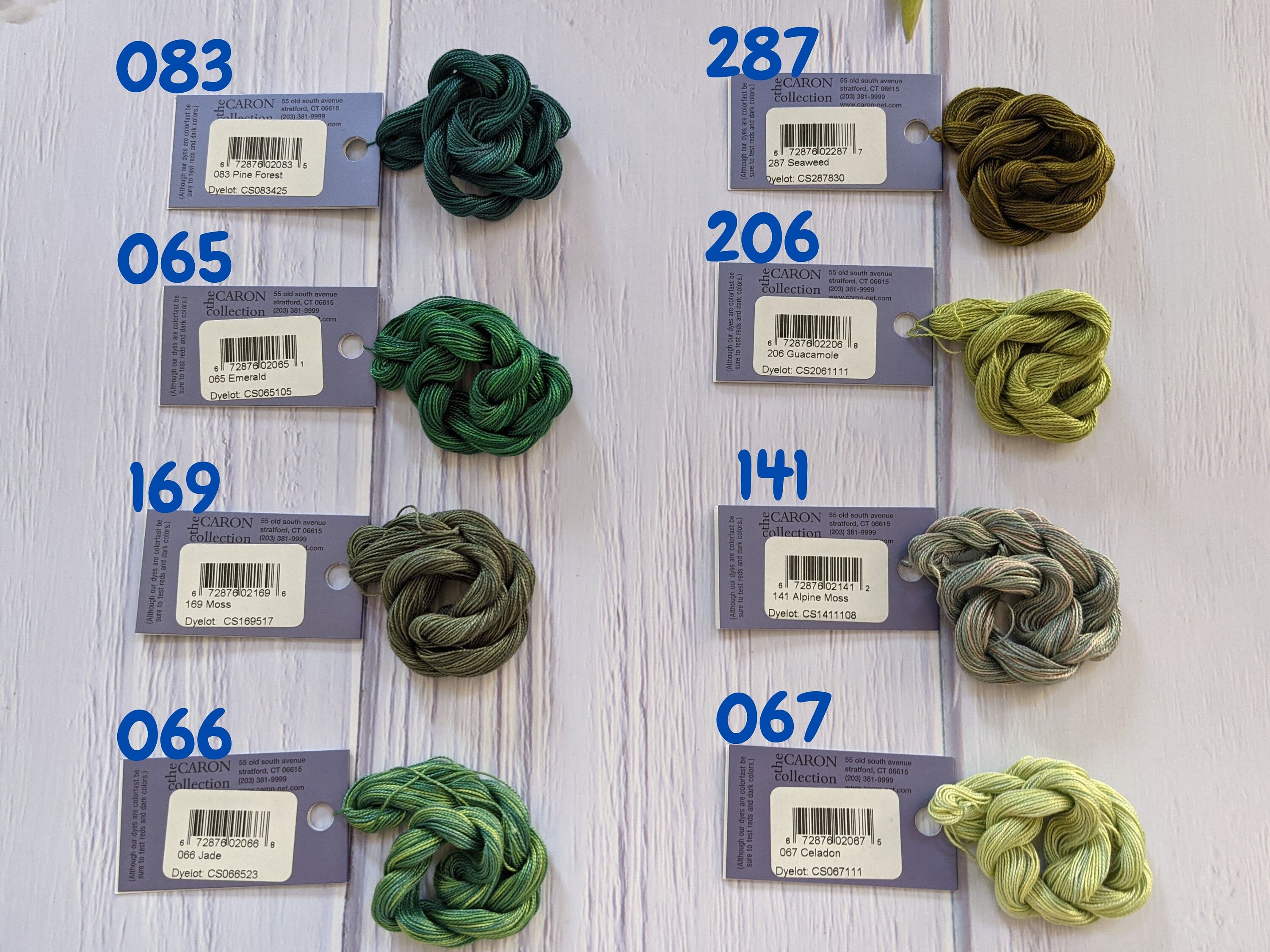 Caron Wildflowers Color Chart