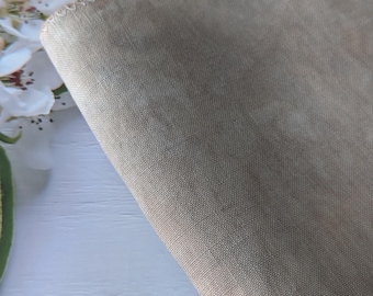 Hand-Dyed 40ct Italian Linen for Cross Stitch: "Frog Gray"