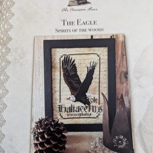 2022 Nashville Needlework Market NEW release from The Primitive Hare - &quot;Spirits of the Woods - The Eagle&quot; chart/Ready to ship