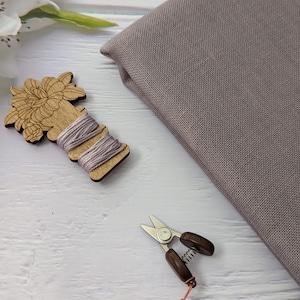 32ct Linen Cross Stitch Fabric/Linen Fabric for counted cross stitch/ Cross stitch Embroidery fabric  - French Country color
