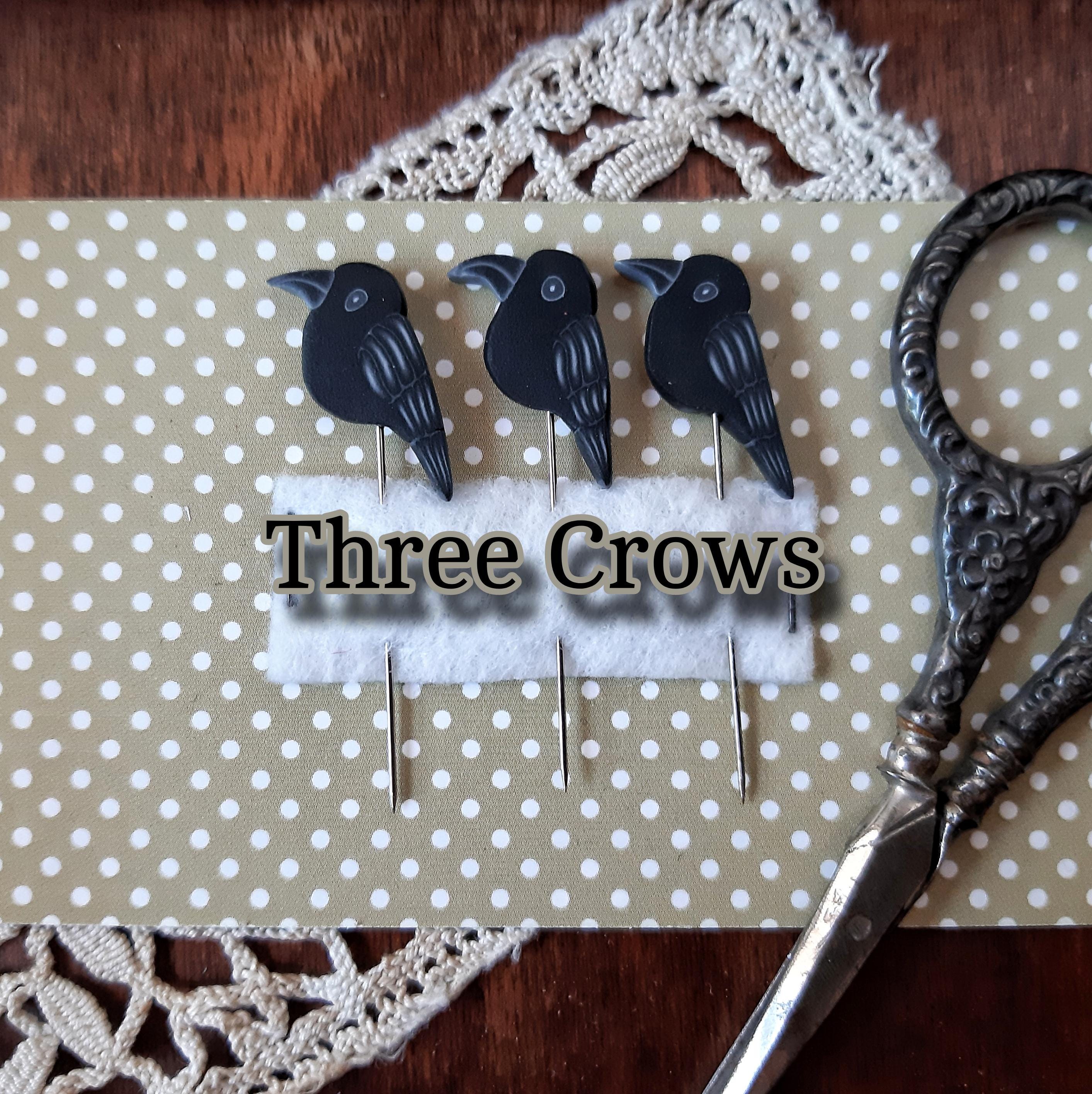 Three Crows  - Counting Pins Set by Puntini Puntini/ Needlework MarketPlace 2024/ Ready to ship