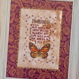 Dirty Annie&#39;s Southern Style 2024 Nashville Needlework Market release  - &quot;Monarch&quot; Cross Stitch chart