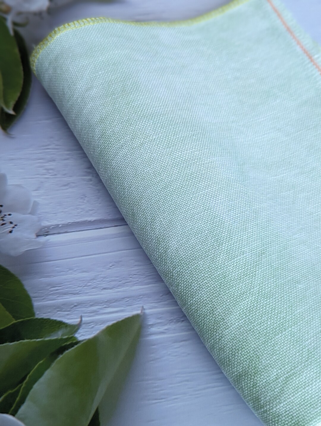 30ct Hand-dyed Linen by Atomic Ranch Fabrics - “frost Bite