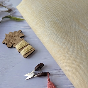 32ct Belfast Linen Cross Stitch Fabric /Zweigart Belfast Linen 32ct /Cross stitch Embroidery linen fabric/ Vintage Cream/Sahara marbled