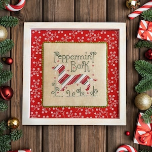 Peppermint Bark Needlework Chart: Dirty Annie's Dachshund Design