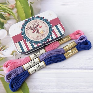 COSMO Embroidery Floss Starter Set, Lecien Japan, Christmas Needlecraft Gift