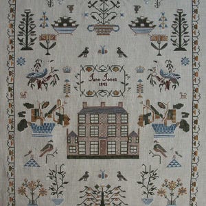 Reflets De Soie -  &quot;Jane Jones 1843&quot; Printed Cross Stitch Chart