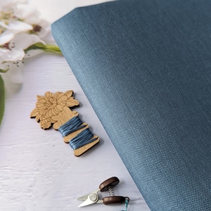 32ct Zweigart Belfast Linen Cross Stitch Fabric/Linen Fabric for counted cross stitch/ Cross stitch Embroidery fabric -  Blue Spruce color