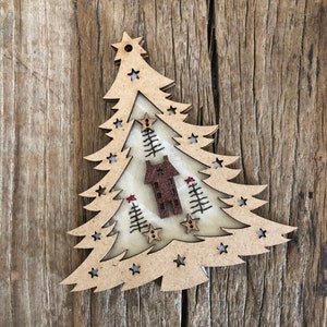 Les Secrets De Marie - Made in France - Kit de broderie "Sapin de Noël" /Prêt à expédier