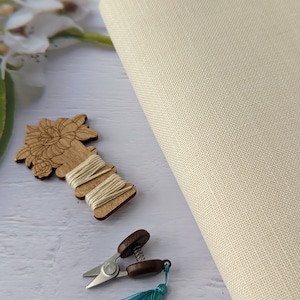 32ct Belfast Linen Cross Stitch Fabric /Zweigart Belfast Linen 32ct /Cross stitch Embroidery linen fabric/ Winter Moon color