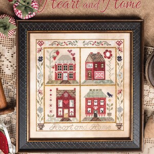 Jeannette Douglas Designs 2024 Nashville Needlework Market release  -&quot;Heart & Home Sampler&quot; Cross Stitch Chart