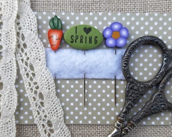 I Love Spring Needlework Pins Set - PuntiniPuntini EXPO Design