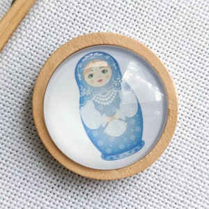Handmade cabochon Matryoshka needle minder/Cute needle minder/Cover Minders diamond embroidery/Cross Stitch Needle nanny nesting doll