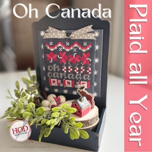 2023 Nashville Needlework Market New release from Hands On Design   - &quot;Plaid All Year - Oh Canada&quot; chart