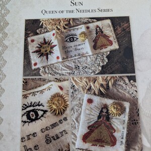 Queen of the Needles Series - SUN  Cross stitch chart by The Primitive Hare/ 2022 Nashville Needlework Market NEW release/Ready to ship
