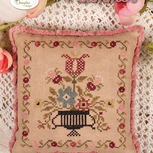 Jeannette Douglas Designs 2024 Nashville Needlework Market release  -&quot;Budding Bouquet # 4- Summer&quot; Cross Stitch Chart