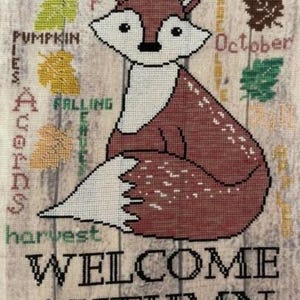 Romy&#39;s Creations - &quot;Welcome Autumn&quot; Printed Cross Stitch Chart/Thread Pack for the design