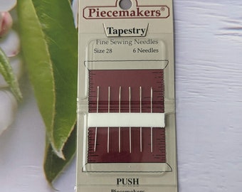 Piecemakers Tapestry Needles, Cross Stitch, Needlepoint (Sizes 22/24/26/28)