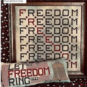Rosewood Manor- "Freedom" Printed booklet of Cross Stitch Charts