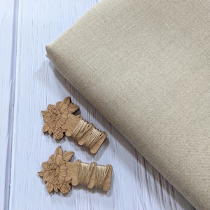 32ct Linen - Country French Cross Stitch Fabric/Linen Fabric for counted cross stitch/ Cross stitch Embroidery fabric  - Cafe Mocha color