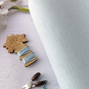 32ct Belfast Linen Cross Stitch Fabric /Zweigart Belfast Linen 32ct /Cross stitch Embroidery linen fabric/ Ice Blue color