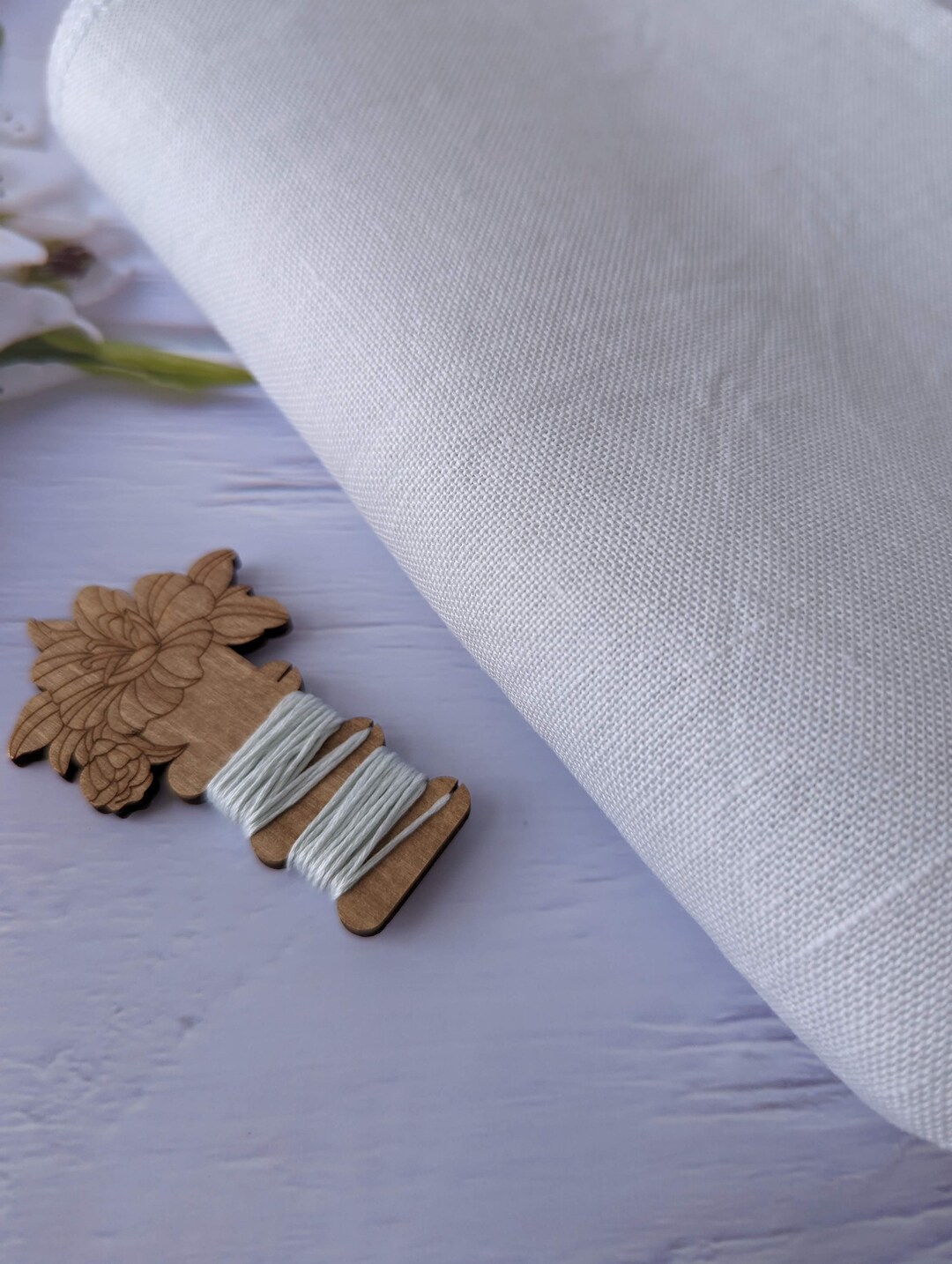 Hand-dyed Linen Fabric: Atomic Ranch “morning Mint” 33 Ct - Etsy