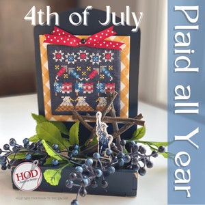 2023 Nashville Needlework Market New release from Hands On Design   - &quot;Plaid All Year - 4th of July&quot; chart
