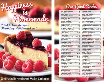 2023 Nashville Needlework Market EXCLUSIVE cook book - “Happiness is Homemade" 64-pages recipe book/Ready to ship/Back in Stock!