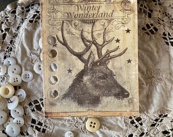 2023 Nashville Needlework Market New release from  The Primitive Hare - "Winter wonderland thread keep" thread keeper /Ready to ship