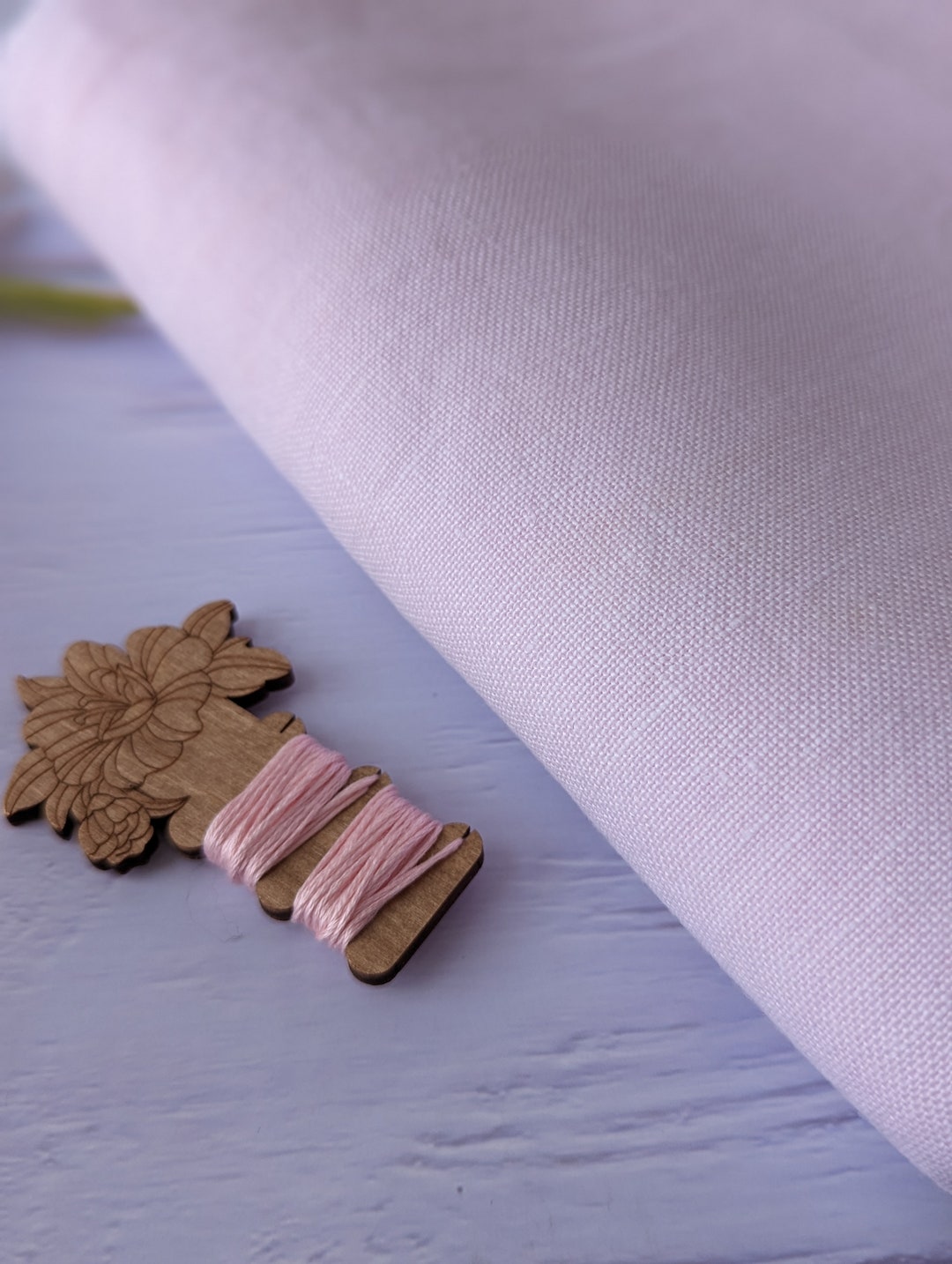 34 Ct Hand-dyed Linen by Atomic Ranch Fabric - “blush