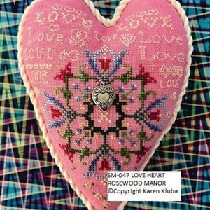 Rosewood Manor NEW 2023 release -  &quot;LOVE HEART&quot; Chart and charm