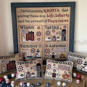 American Seasons Pillows: Seasonal Cross Stitch Charts