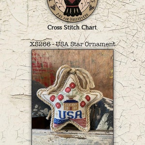 Teresa Kogut, "USA star Ornament" /Cross Stitch Chart -  2024 NEW release