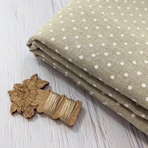 32ct Zweigart  Belfast Linen Cross Stitch Fabric/Linen Fabric for counted cross stitch/ Raw with White Dots