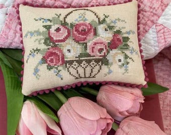 Georgian Floral Basket - JBW Designs, Printed Cross Stitch Chart